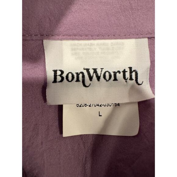 NWT - BonWorth Embroidered Purple Lightweight Jacket - Large - Picture 4 of 7